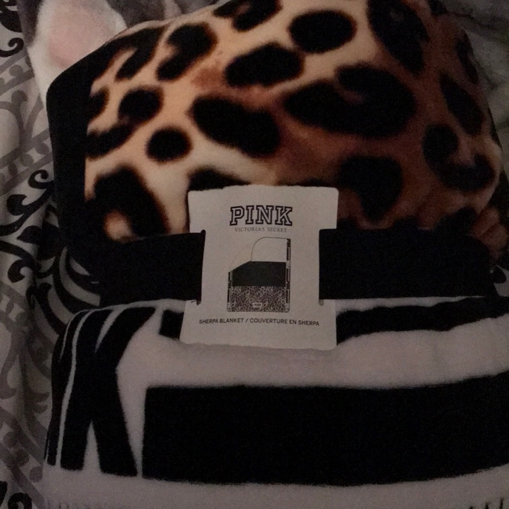 Pink sherpa blanket